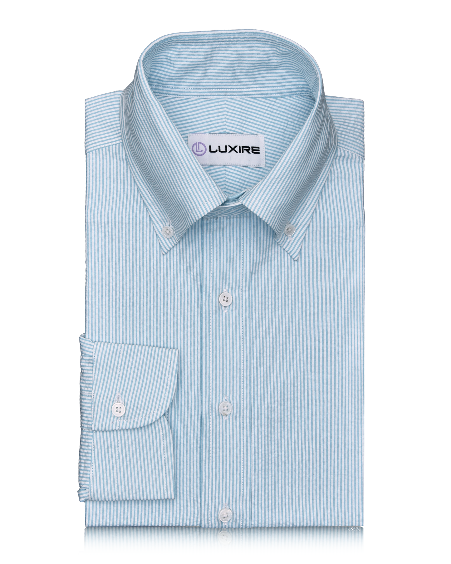 Alaskan Blue  Dress Stripes Seersucker