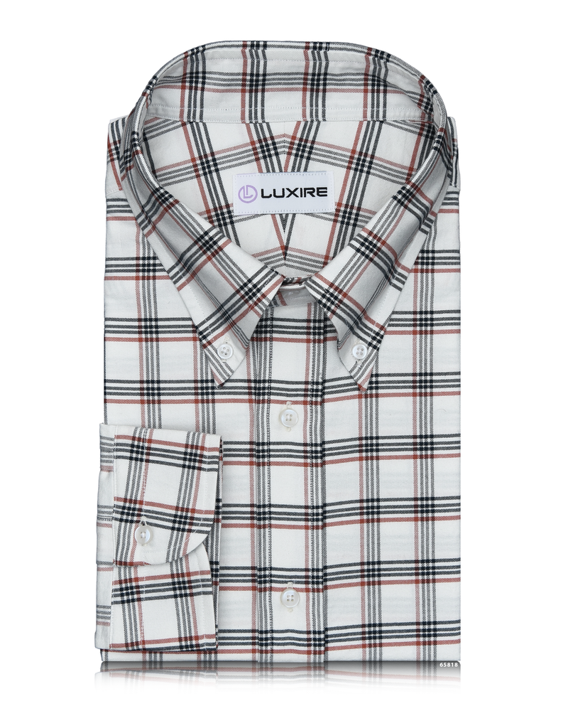 Red Navy Tattersall Checks Shirt