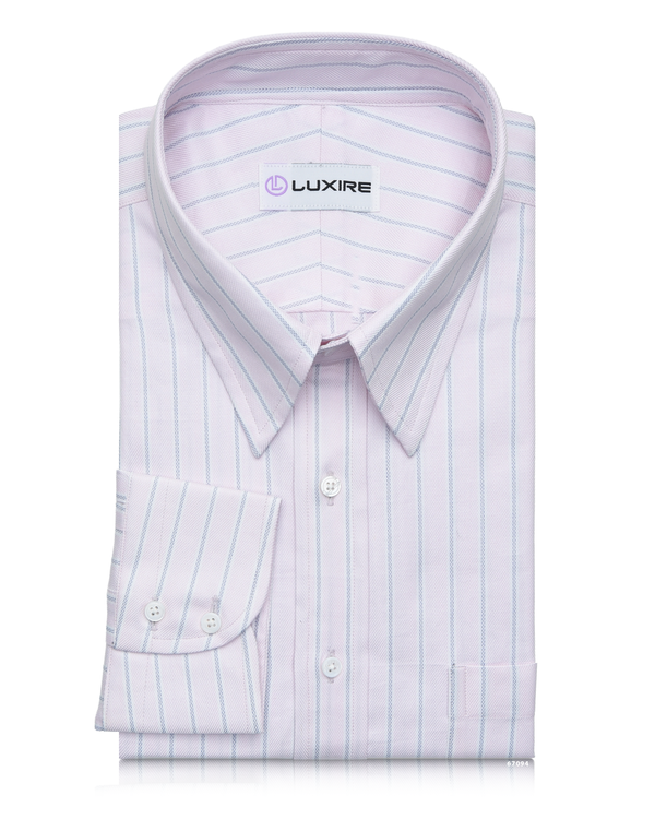 Pink and Navy Stripes Shirt