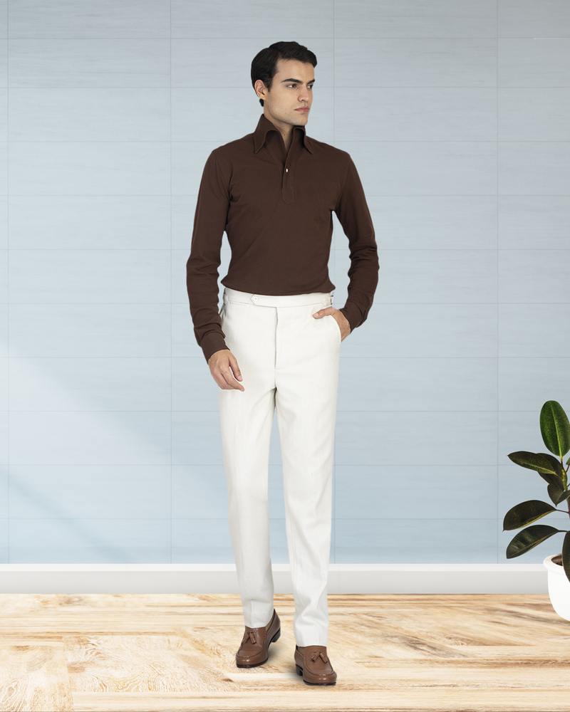 cream wool dress pants AKRIS Size 2 Cream Wool Blend Tapered Side Zipper Dress Pants Sui Generis Designer Consignment