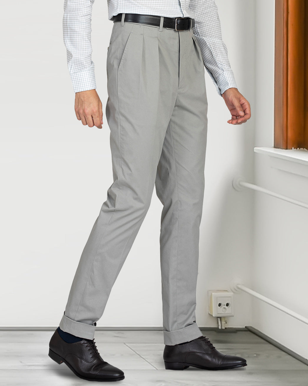 Pleated Dark Grey Dress Pant