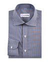 Blue Brown White Gingham Checks