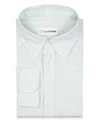 Linen:Turquoise White Graph Checks