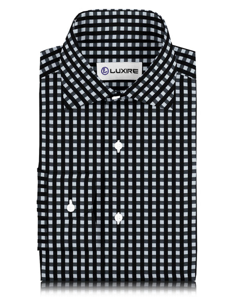 Monti Black White Mid Gingham Twill