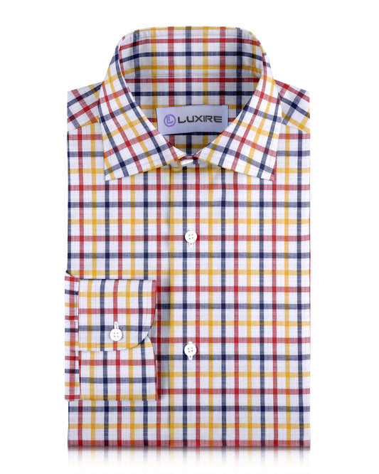 Checks: Red Navy Yellow Tattersall Chambray