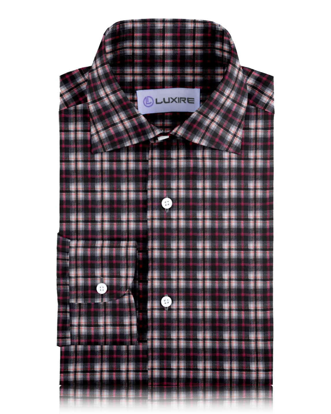 Pink Black White Madras Twill Flannel