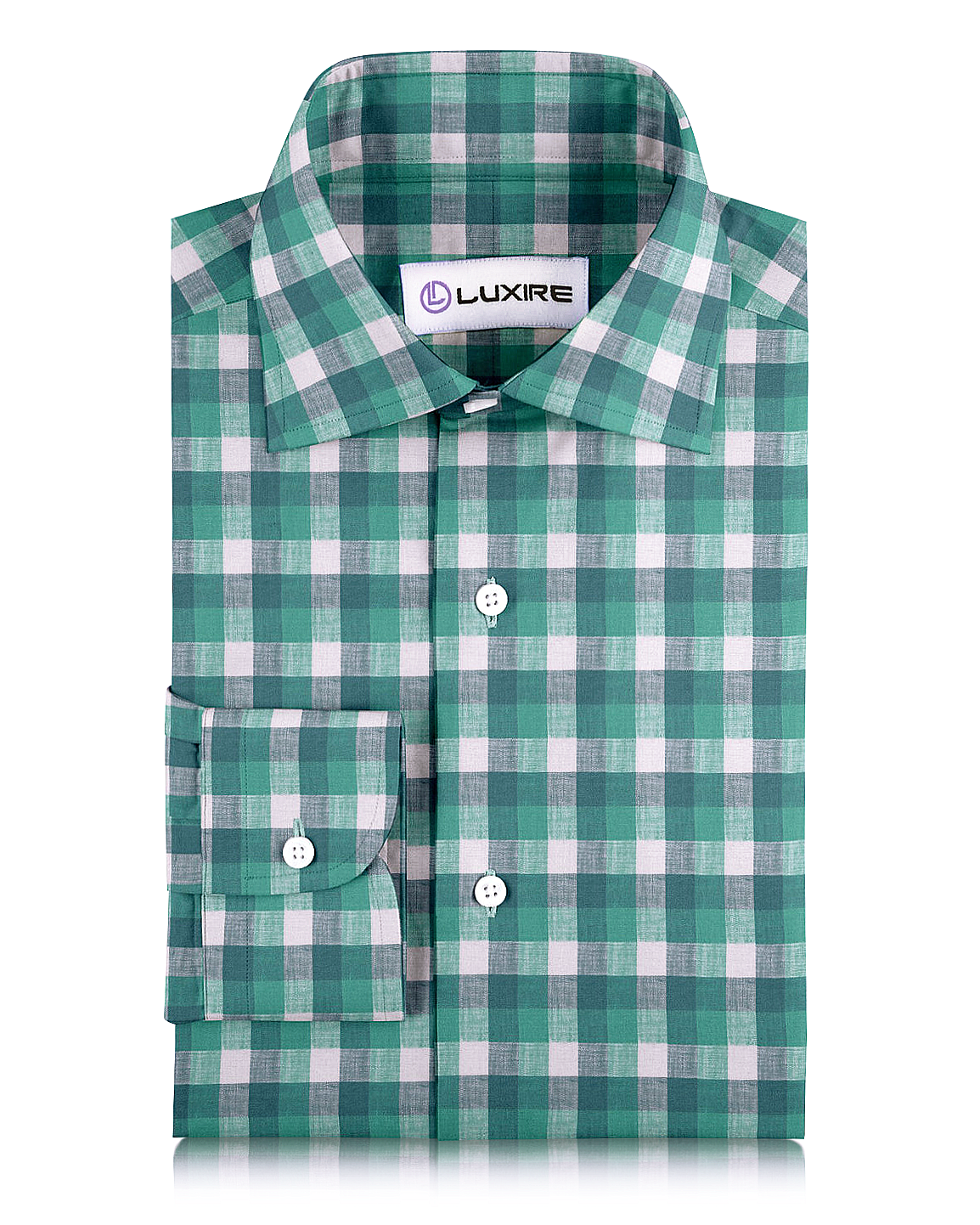 Linen: Shades of Green Tattersall - 1