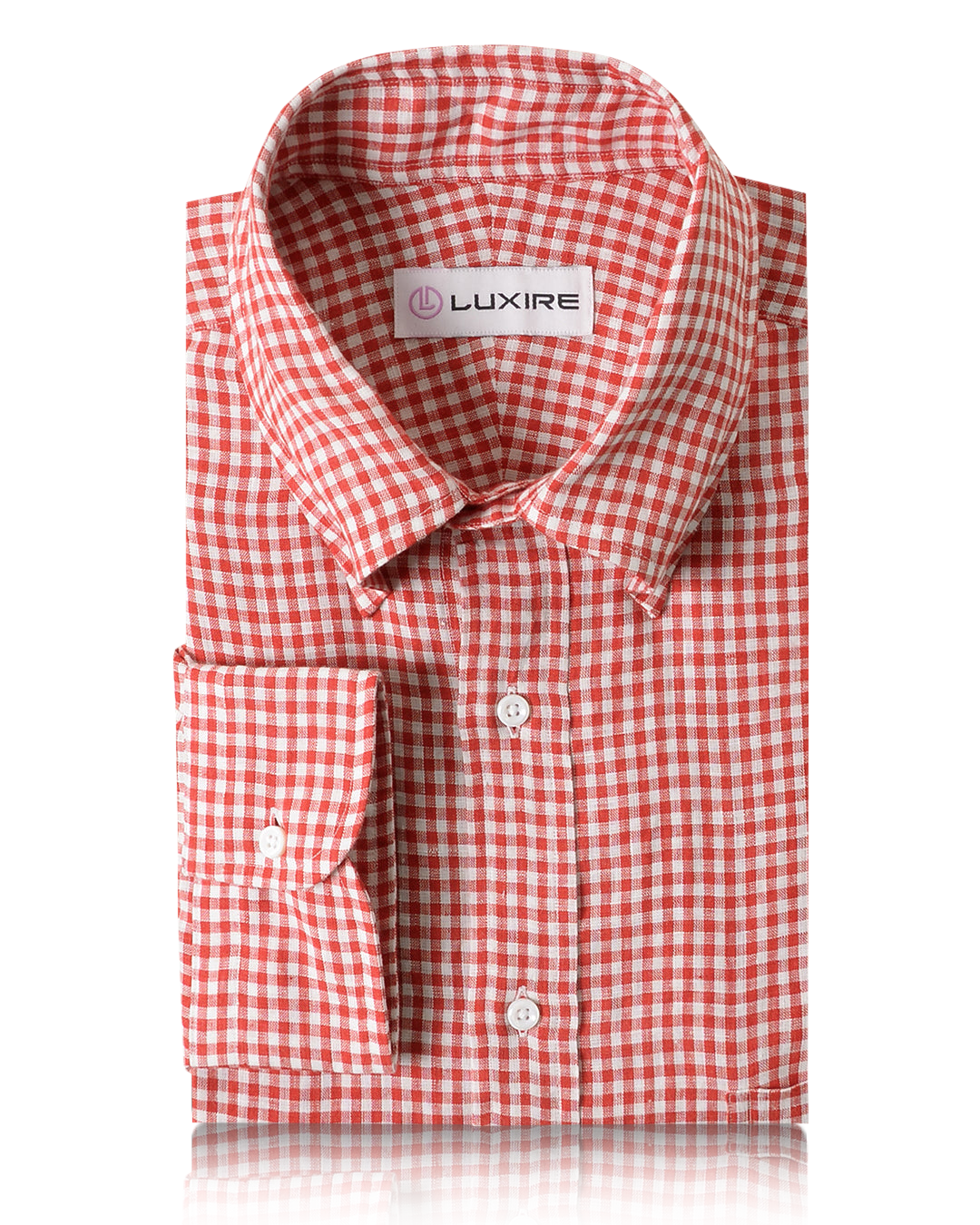 Linen: Red White Gingham Checks - 1
