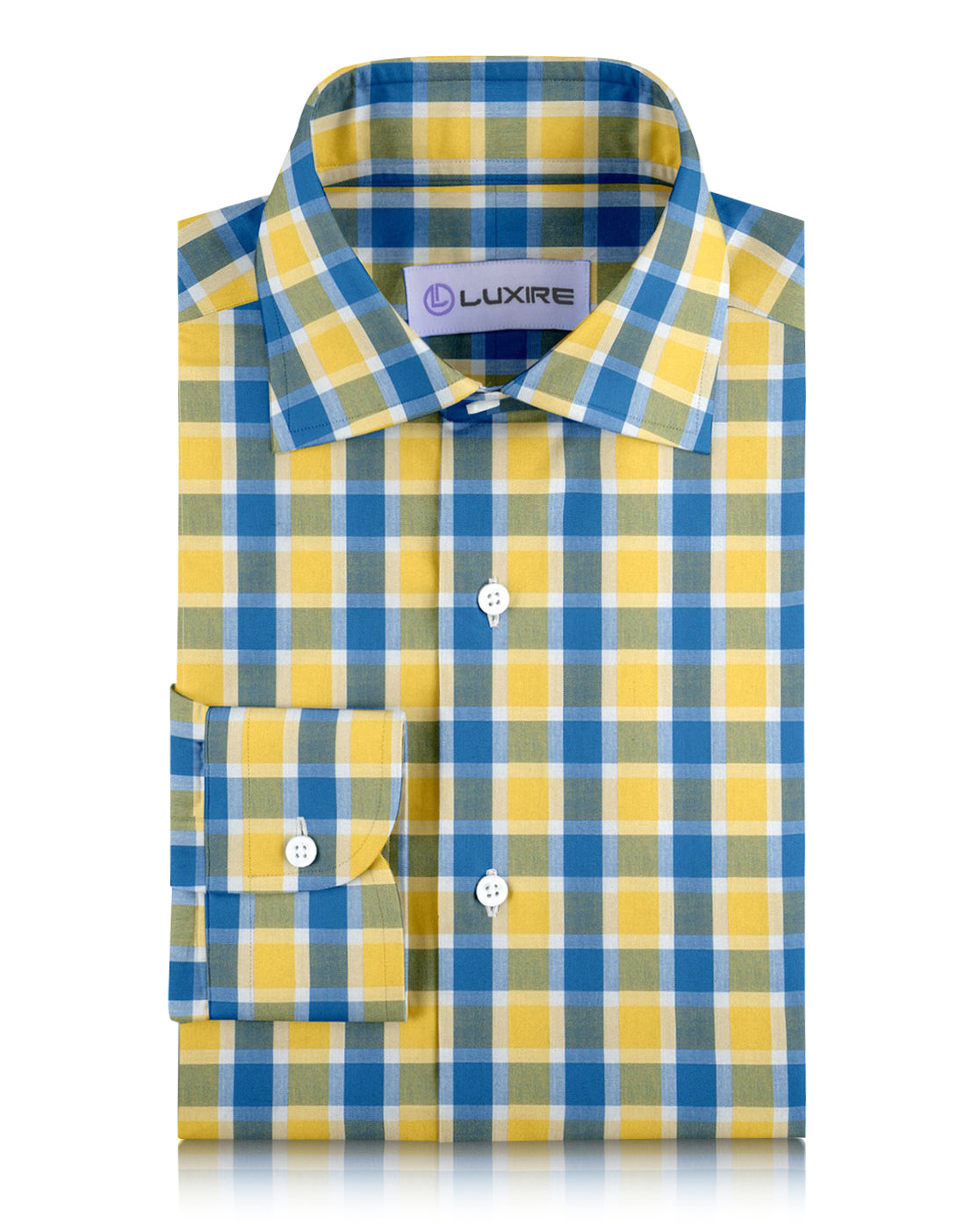 Friday Shirt:Blue Yellow Tattersall