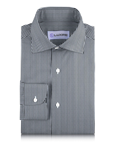 Monti Black Dress Stripes on White Shirt