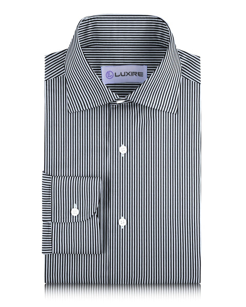 Monti Black Dress Stripes on White Shirt