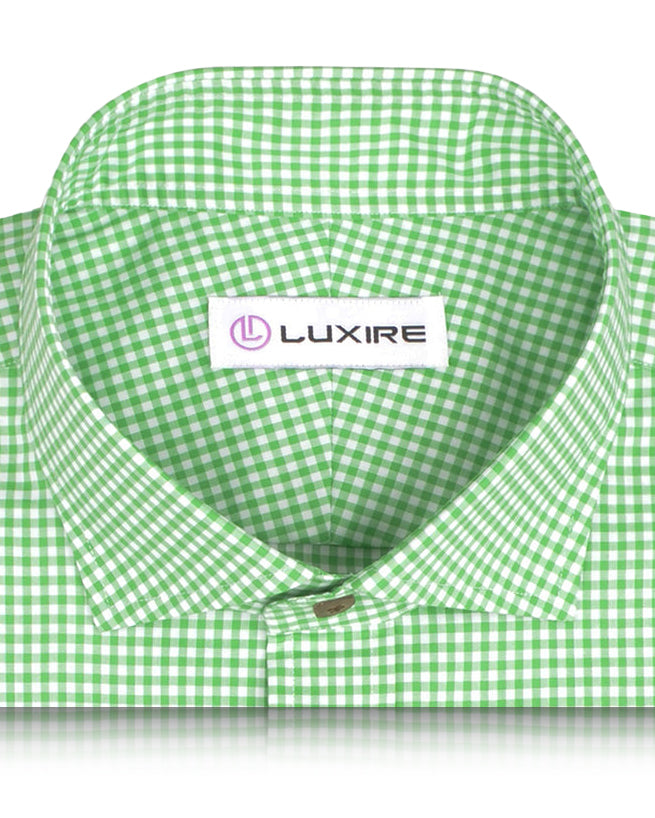 Lincon Green Gingham on White