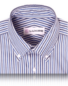 Brembana White Blue Candy Stripes Shirt