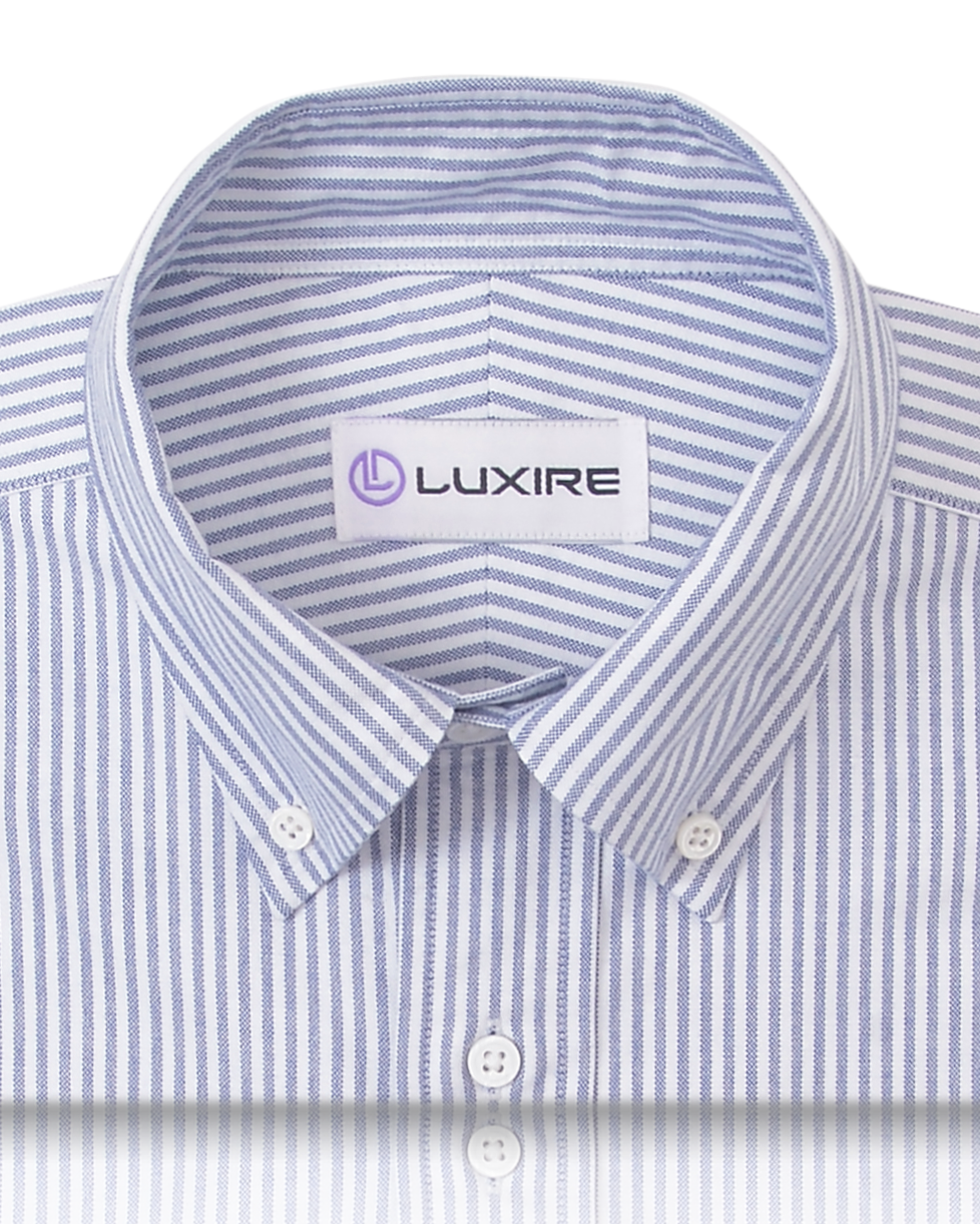 Business Blue Candy Stripes Oxford Shirt - 2
