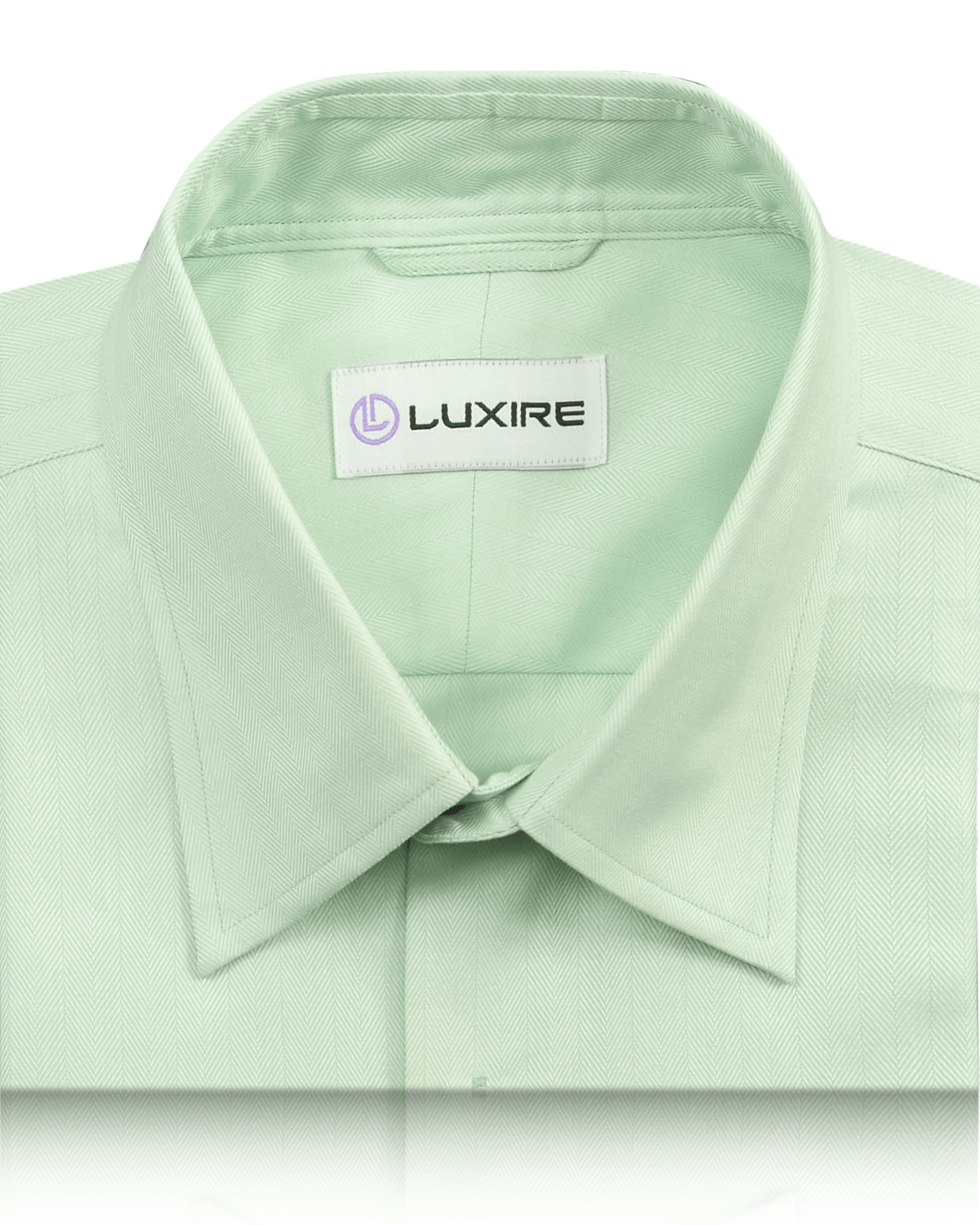 Aqua Green Herringbone Shirt