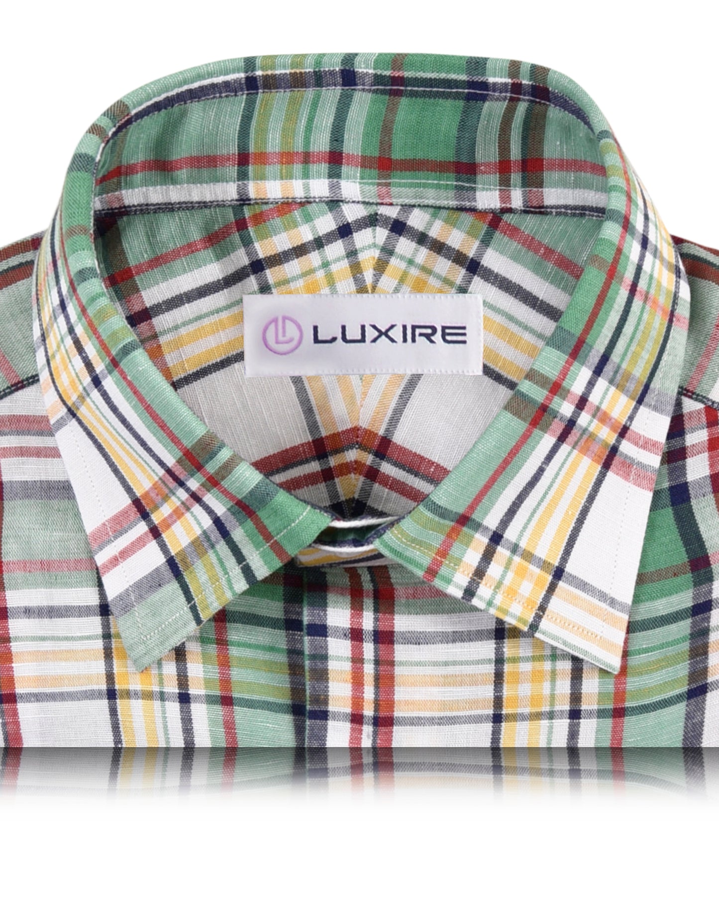 Cotton Linen: Classic Multi-color Madras Checks Shirt