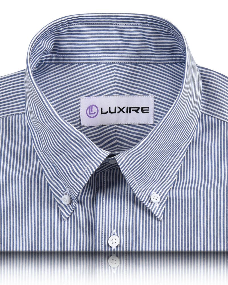 Navy Blue University Stripe Oxford Shirt