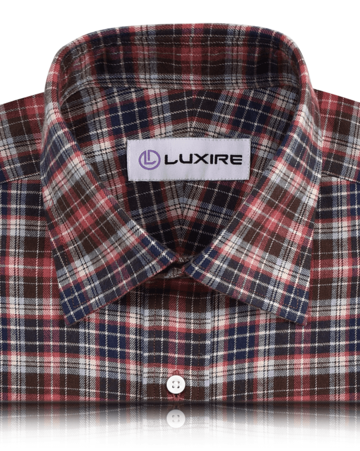 Pink Sky Brown Navy Madras Flannel Shirt - 2