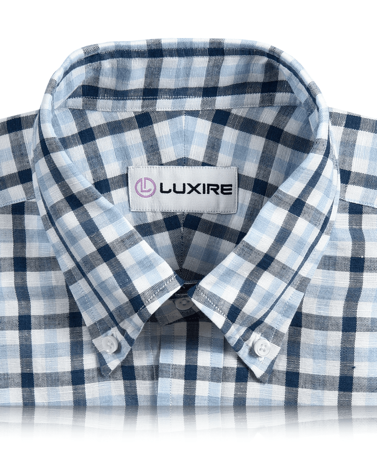 Cotton Linen: Shades Of Blue Checks - 2