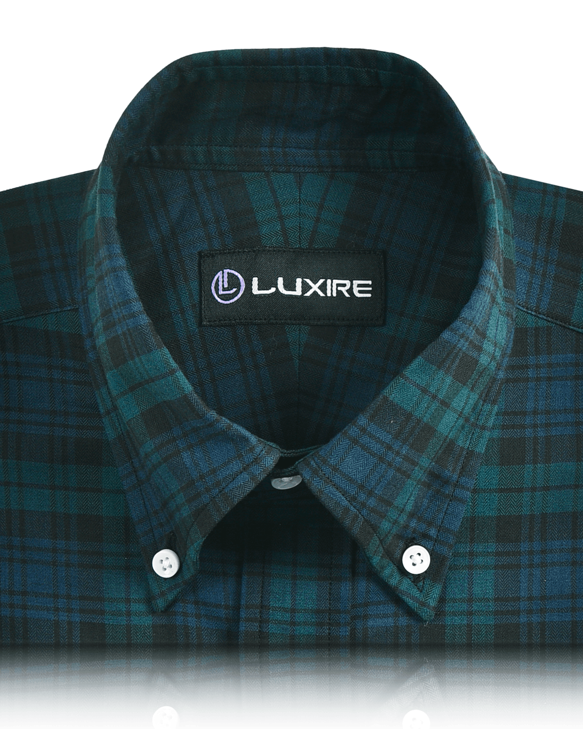 Blue and Green Herringbone Shirt - 2
