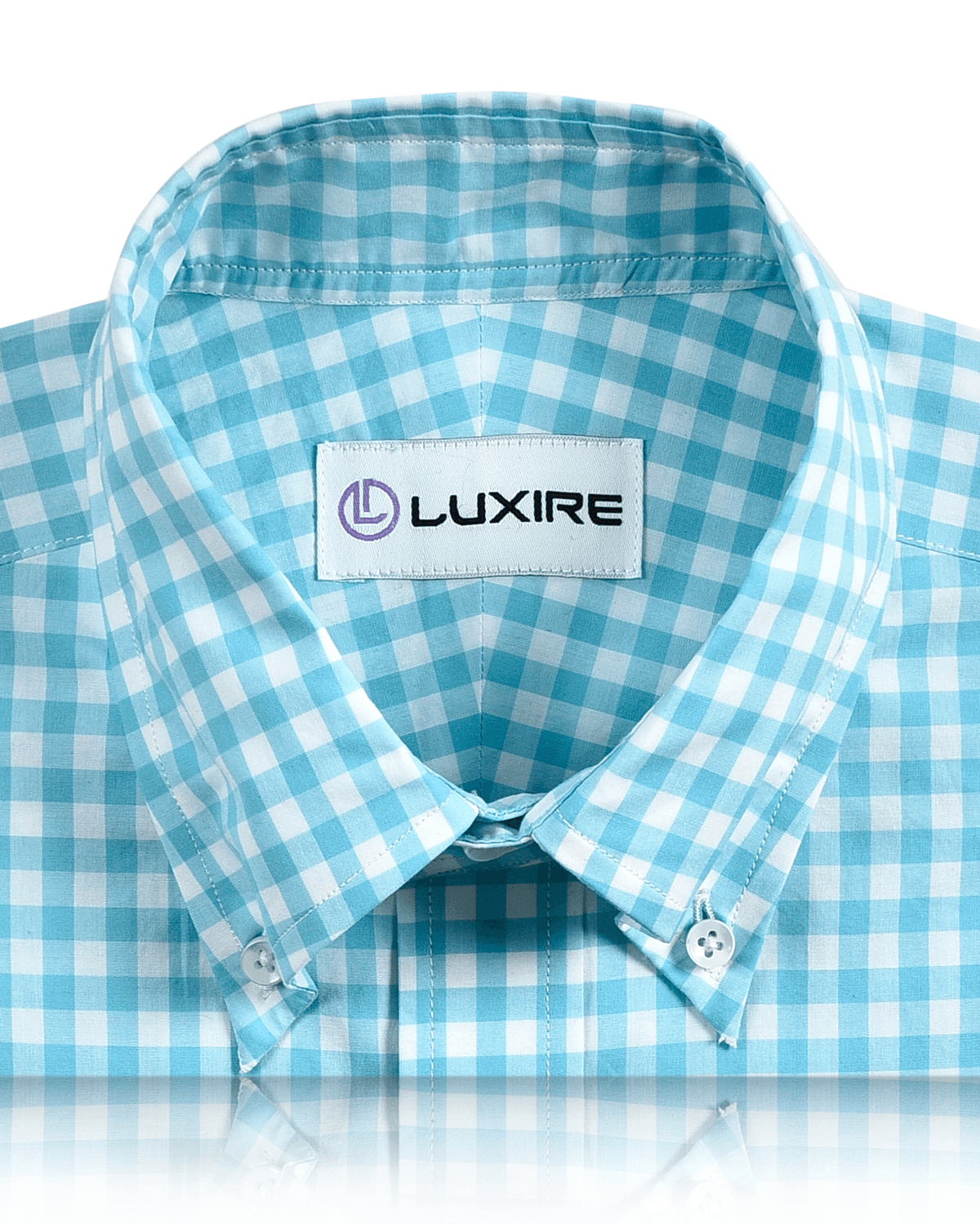 Ocean Blue Gingham Shirt - 2