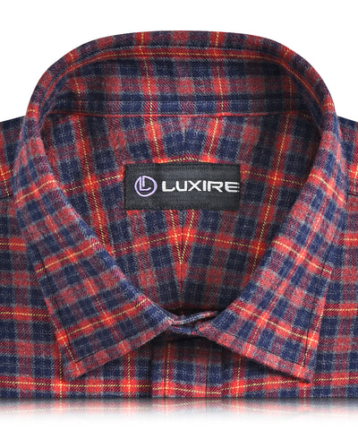 Red Navy Grey Tattersall Work Shirt