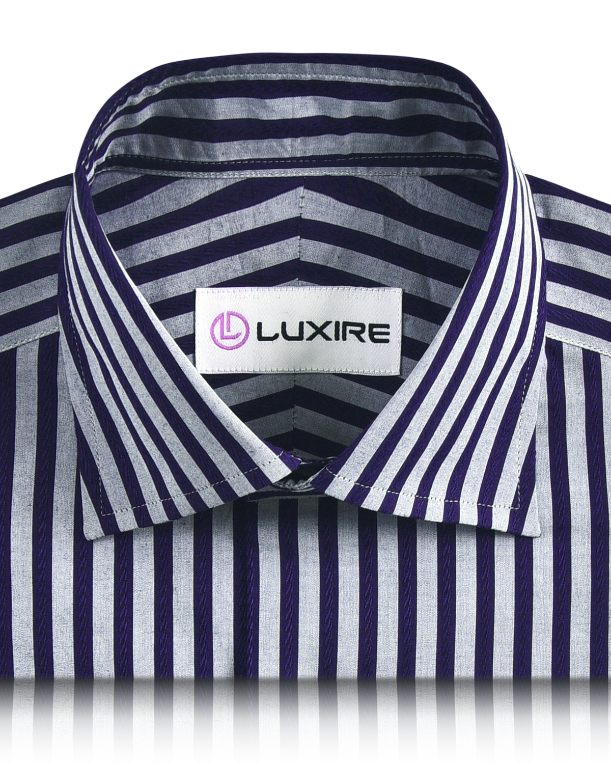 Grey Navy Bengal Stripes 120/2 Shirt - 2
