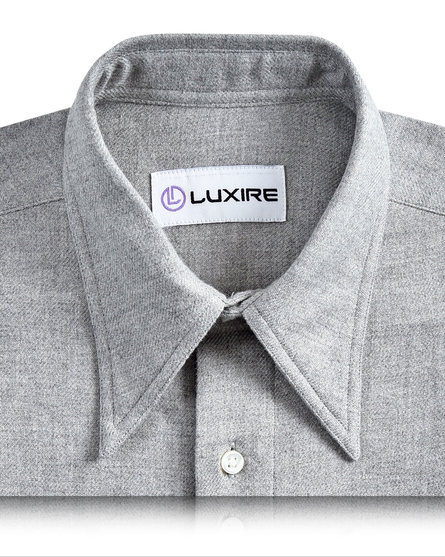 Heather Grey Gabardine Shirt