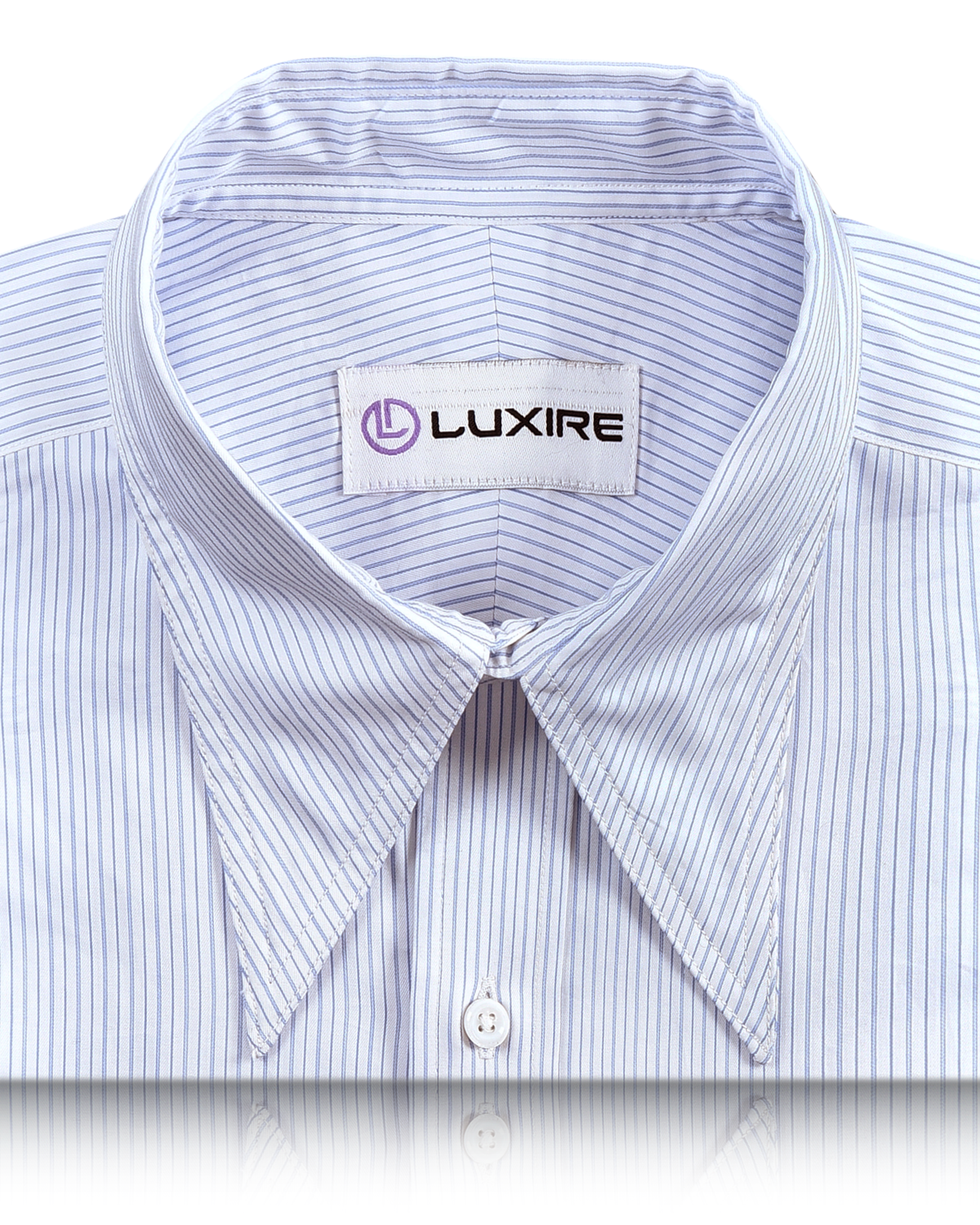 Baby Blue Whtile Pencil Stripes Shirt - 3