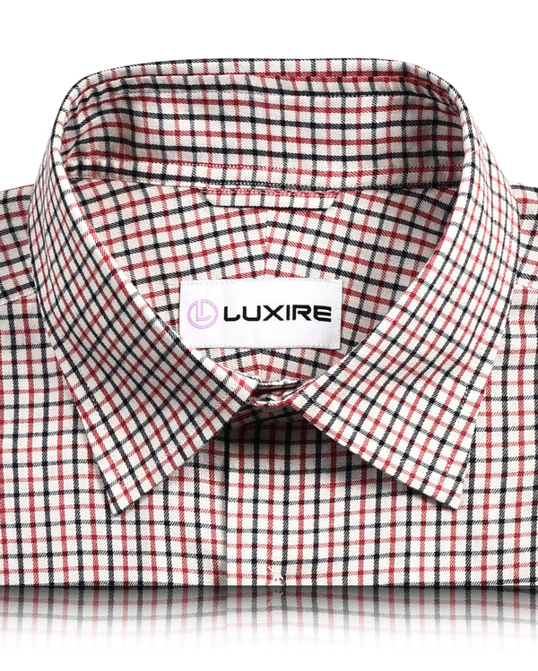 Black Red in Ecru Checks