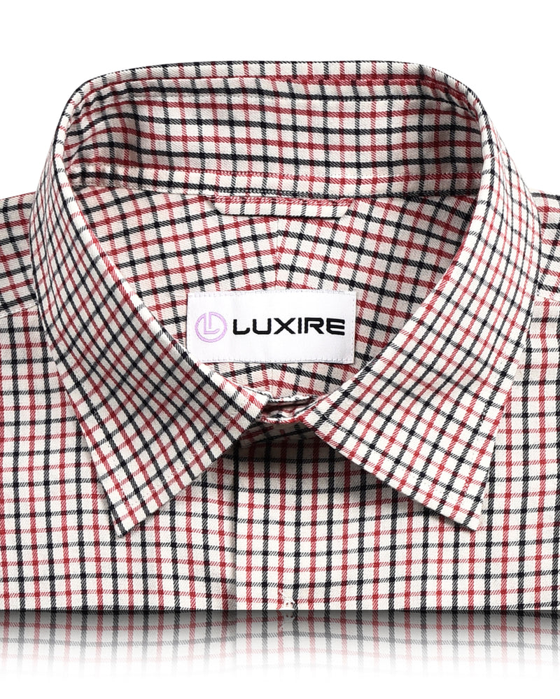 Black Red in Ecru Checks