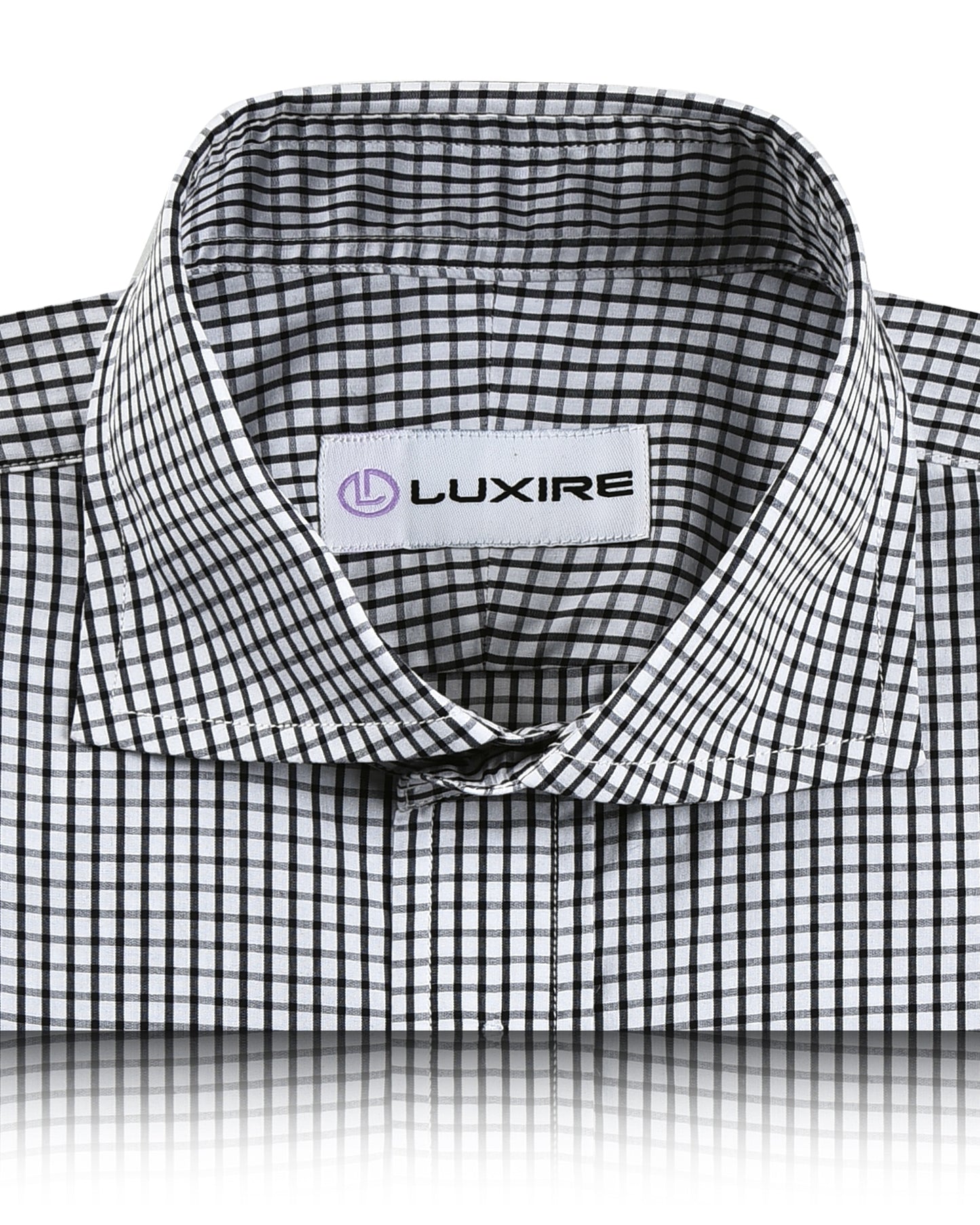 Brembana Black White Graph checks Shirt