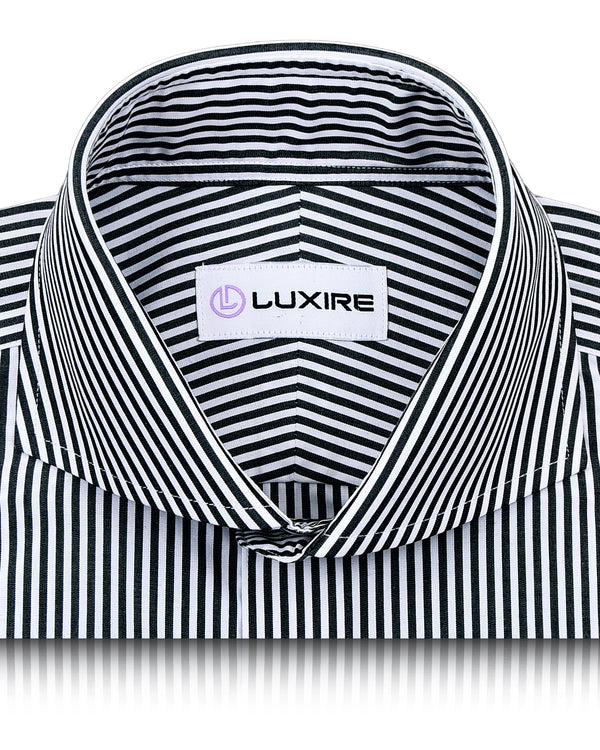 Dark Black Pencil Stripes On White