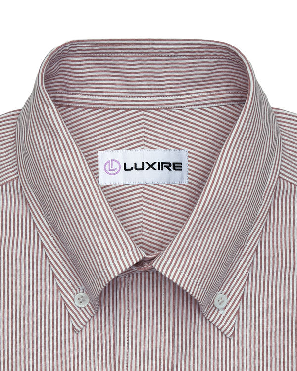 Maroon Dress Stripes Seersucker