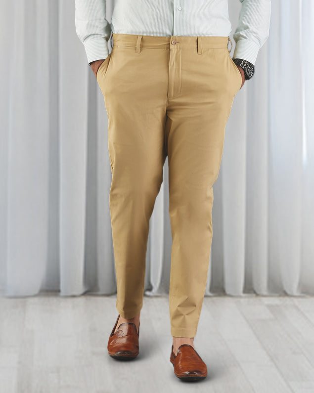 Genoa Khaki Custom Chino Pants for Men — Luxire Custom Clothing Genoa Khaki Custom Chino Pants for Men — Luxire Custom Clothing