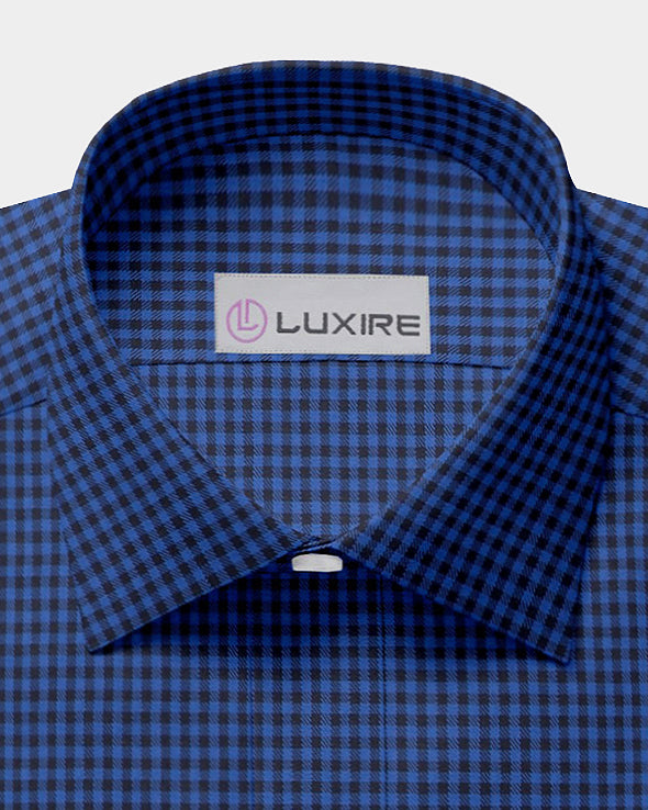 Navy Black Small Gingham Twill - 3
