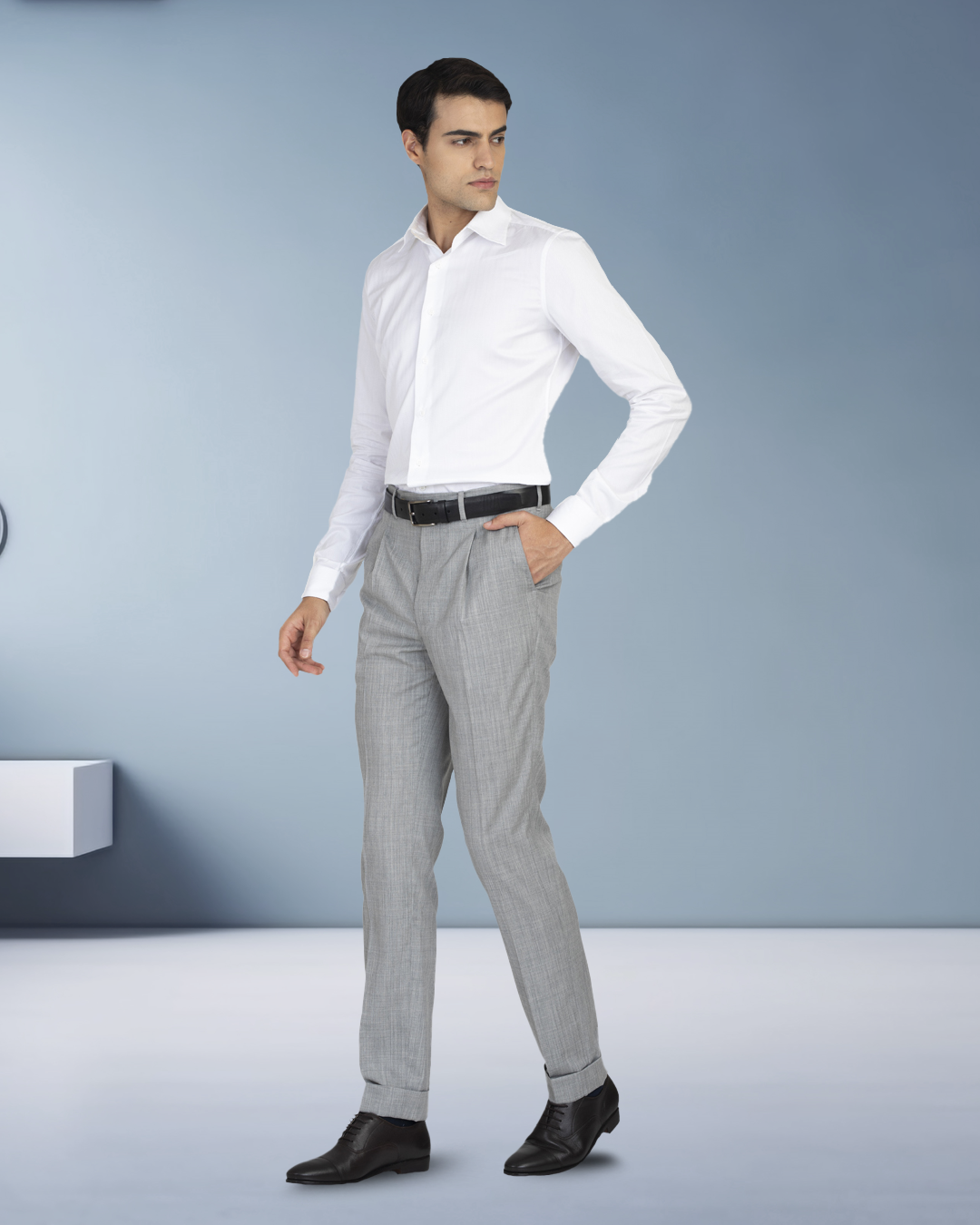 Washable Wool Grey Pant