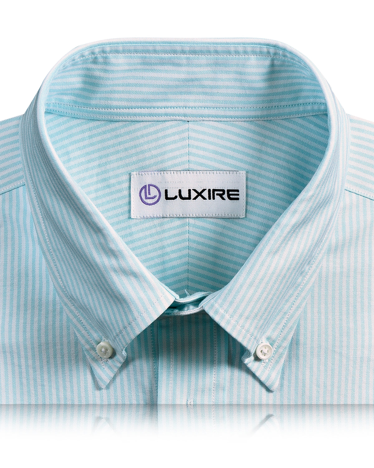 Sky Blue Dress Stripes Oxford Shirt - 2
