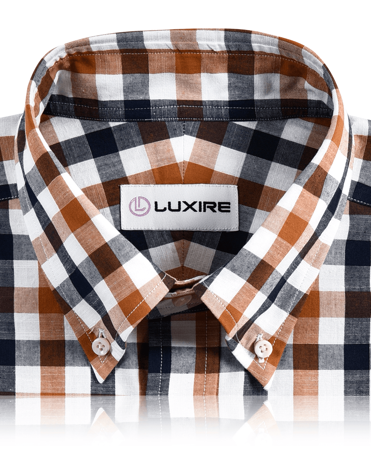 Navy Mustard Macro Gingham Checks - 2
