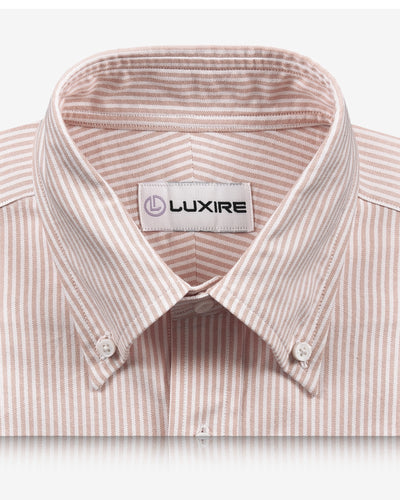 Pale Orange University Stripes Oxford Shirt