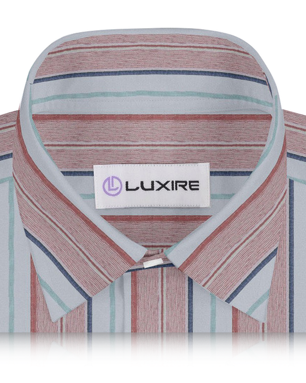 Linen: Blue Green Red Madras Stripes