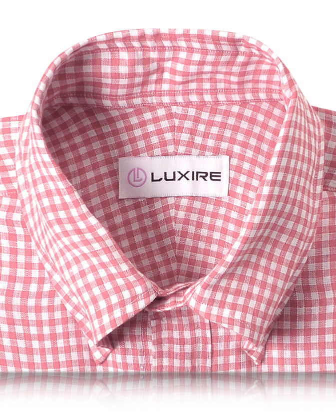 Linen: Salmon Pink Gingham