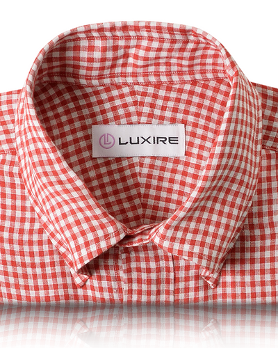 Linen: Red White Gingham Checks
