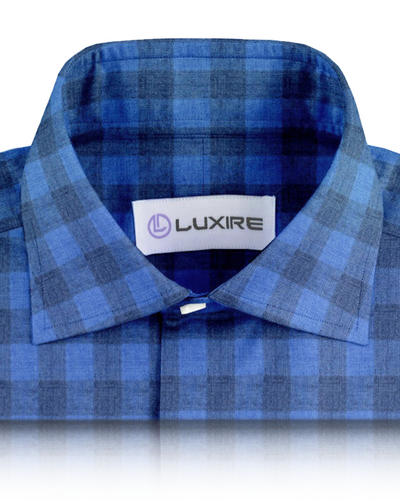 Linen: Shark Blue Casual Gingham