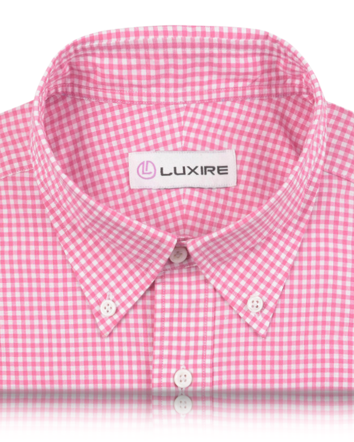 Pink White Mini Gingham Checks Shirt - 2