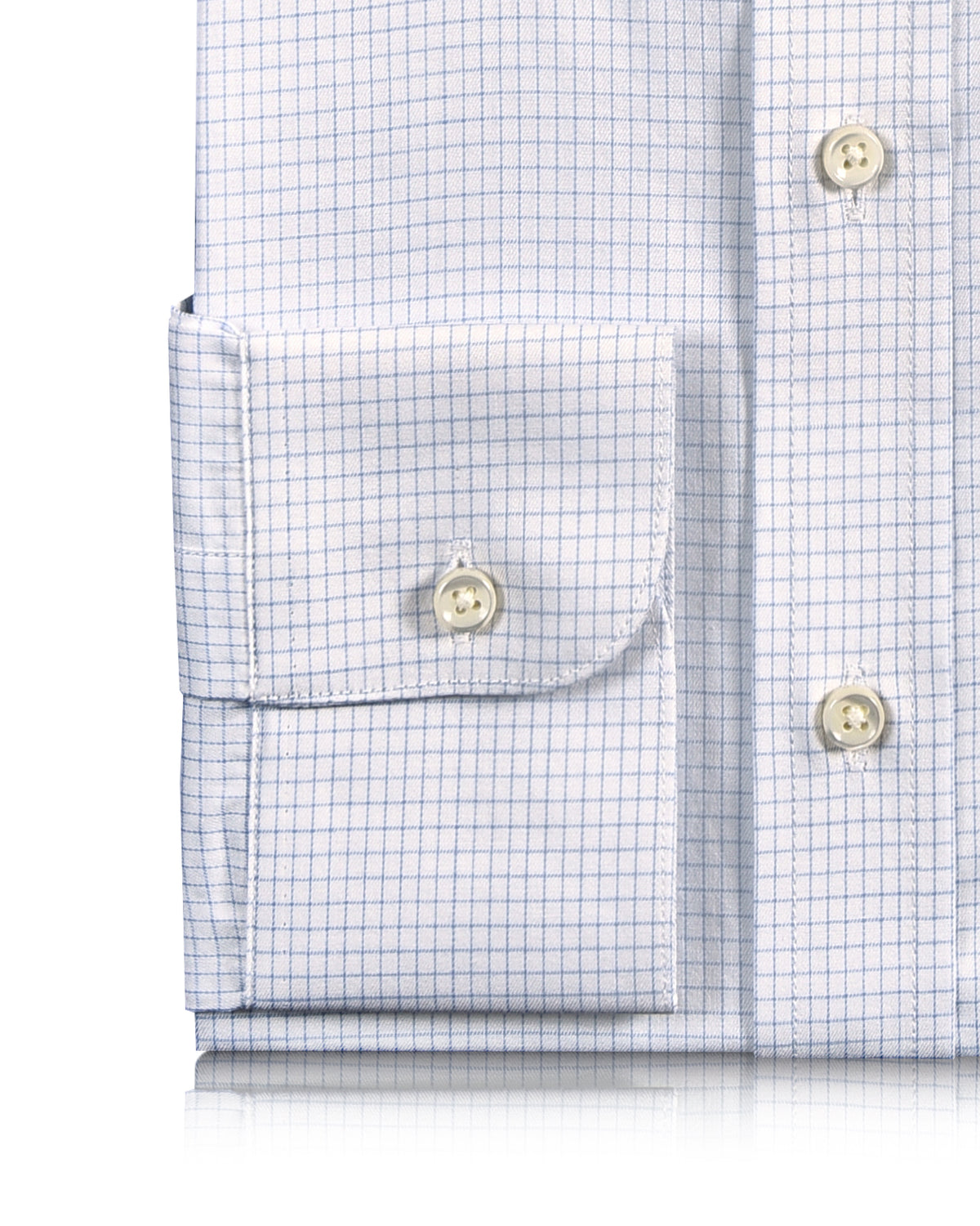Brembana Light Blue Graph checks On white - 3