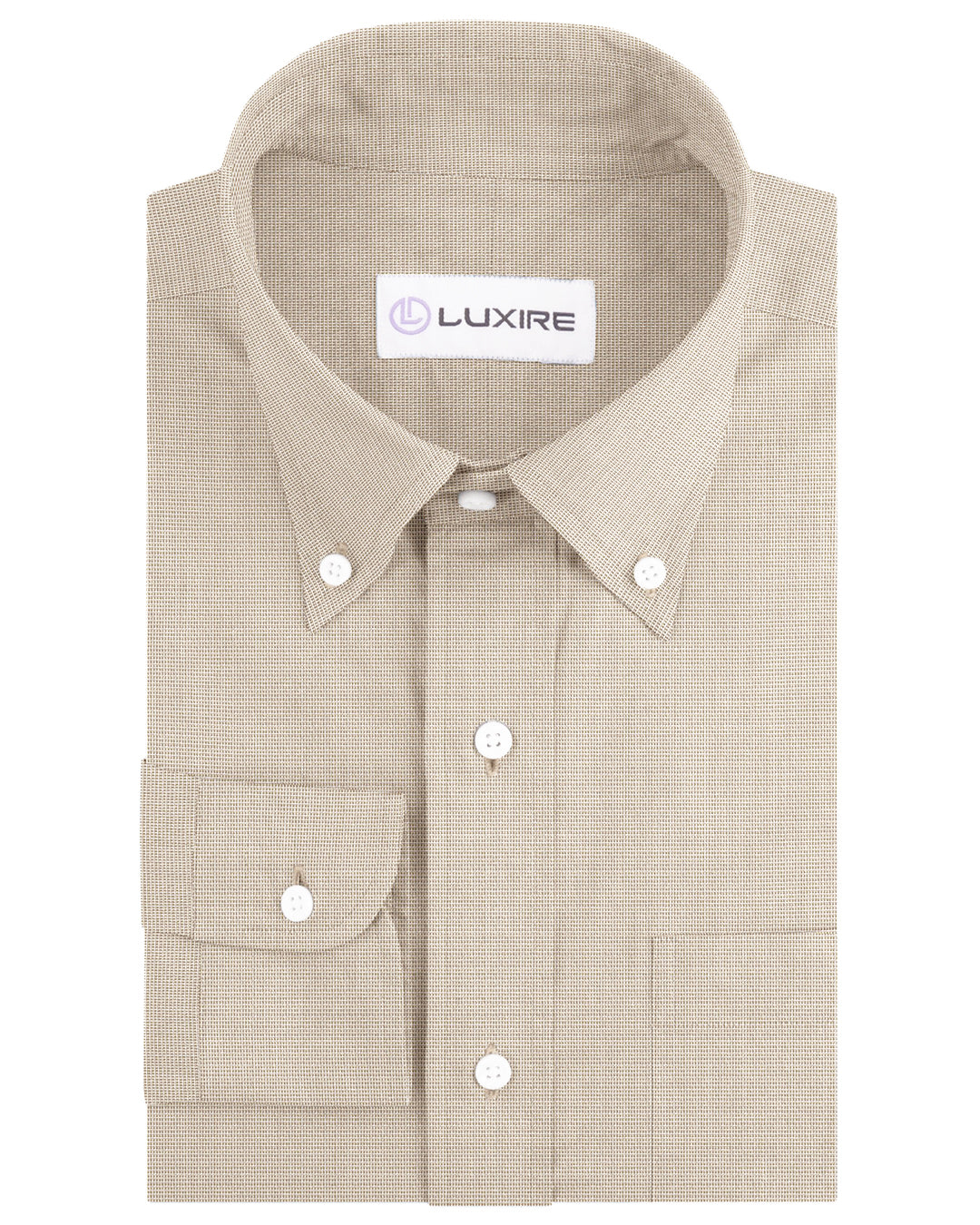 Cotton Poly: Light Beige End On End - 1