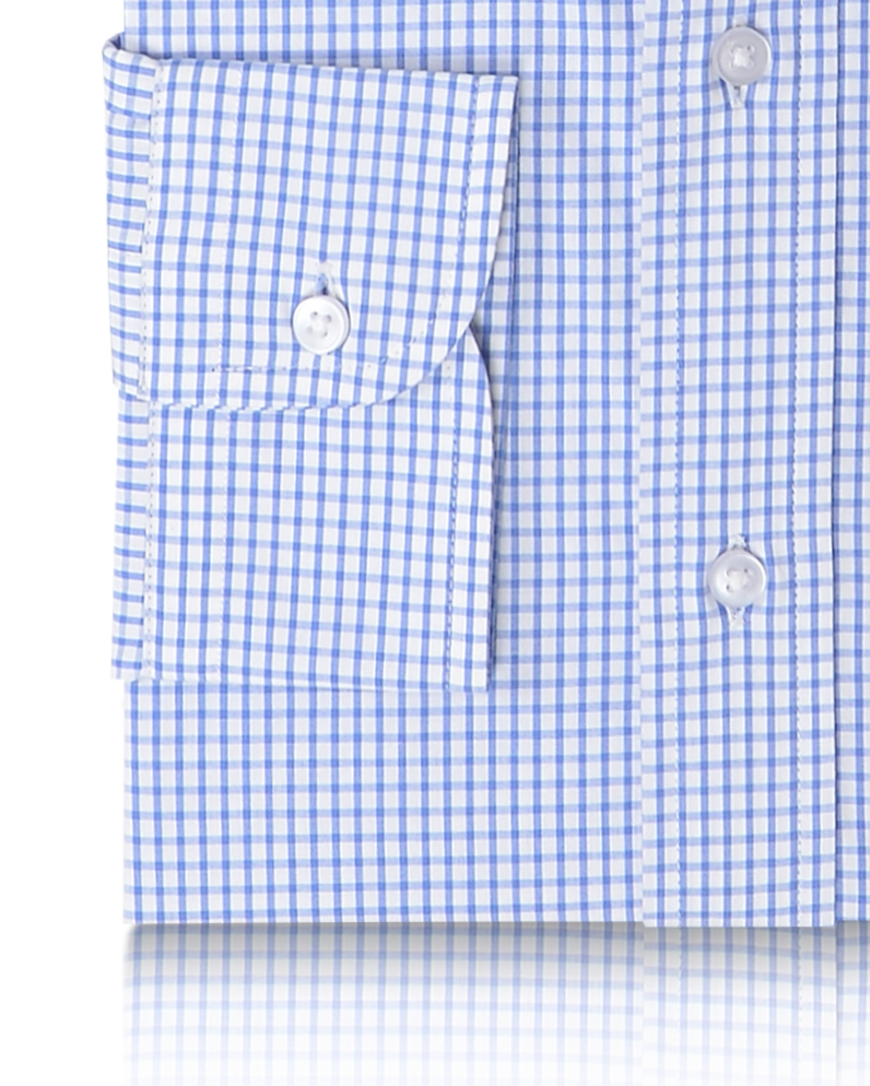Monti Blue Graph Mini Checks Shirt