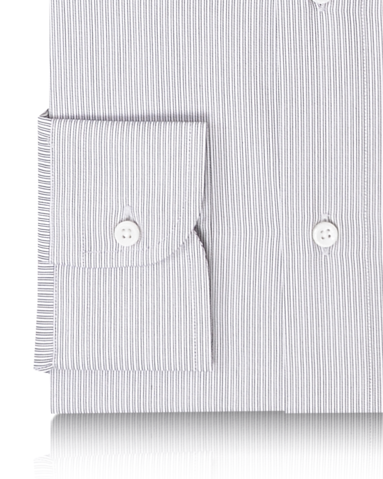 White With Navy Shadow Stripes by Monti Shirt