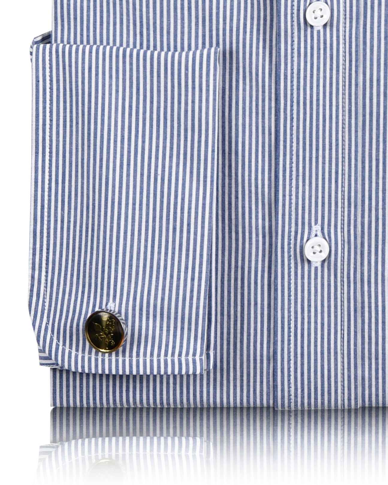 Navy Blue University Stripe Oxford Shirt